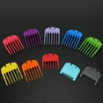 thumbnail image 4 of Guía de peines para cortadora de cabello BuyWeek juego de 10 guías de peines color azul claro gris Rojo naranja amarillo verde Púrpura, 4 of 10