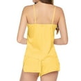 thumbnail image 3 of GHSOHS Sleepwear Pajamas for Women Set Sets for Women Sexy Silk Pajamas Set for Women Satin Camisole V Neck Top + Shorts Home Wear Sleepwear Set 2 Piece Outfits Nightwear Short Sleeve Top + Shorts, 3 of 3