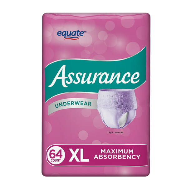 Assurance Incontinence Underwear for Women, Maximum, Size XL, 64 Count ...