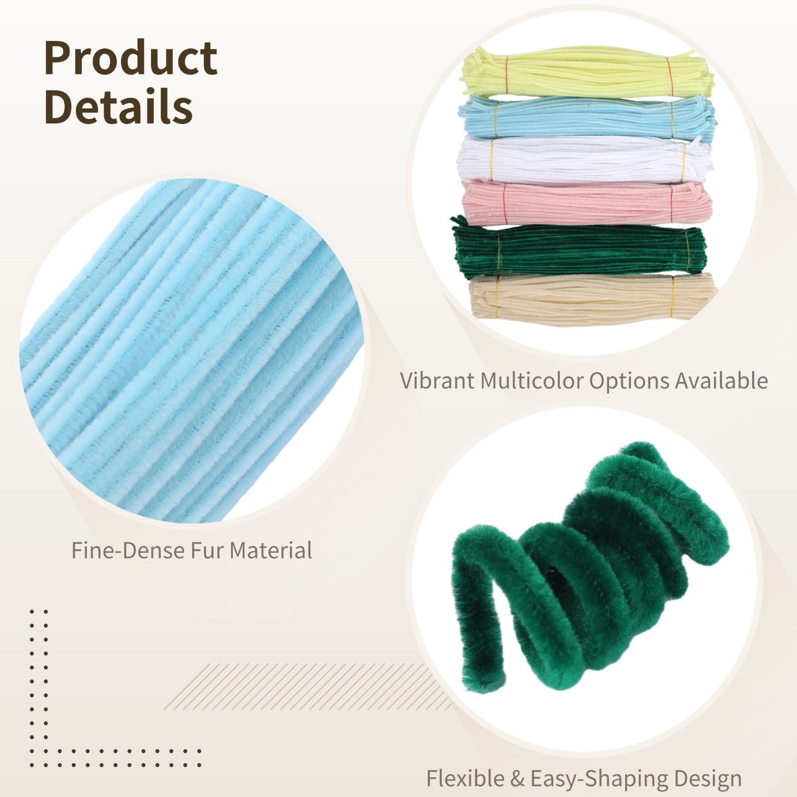 600 Pcs Chenille Stems, 11.8 in Macaron Color Craft Pipe Cleaners Set, Fuzzy Sticks for DIY Art Projects, Decorations, Crafting, Embellishments, and Pipe Cleaner Flower Kit