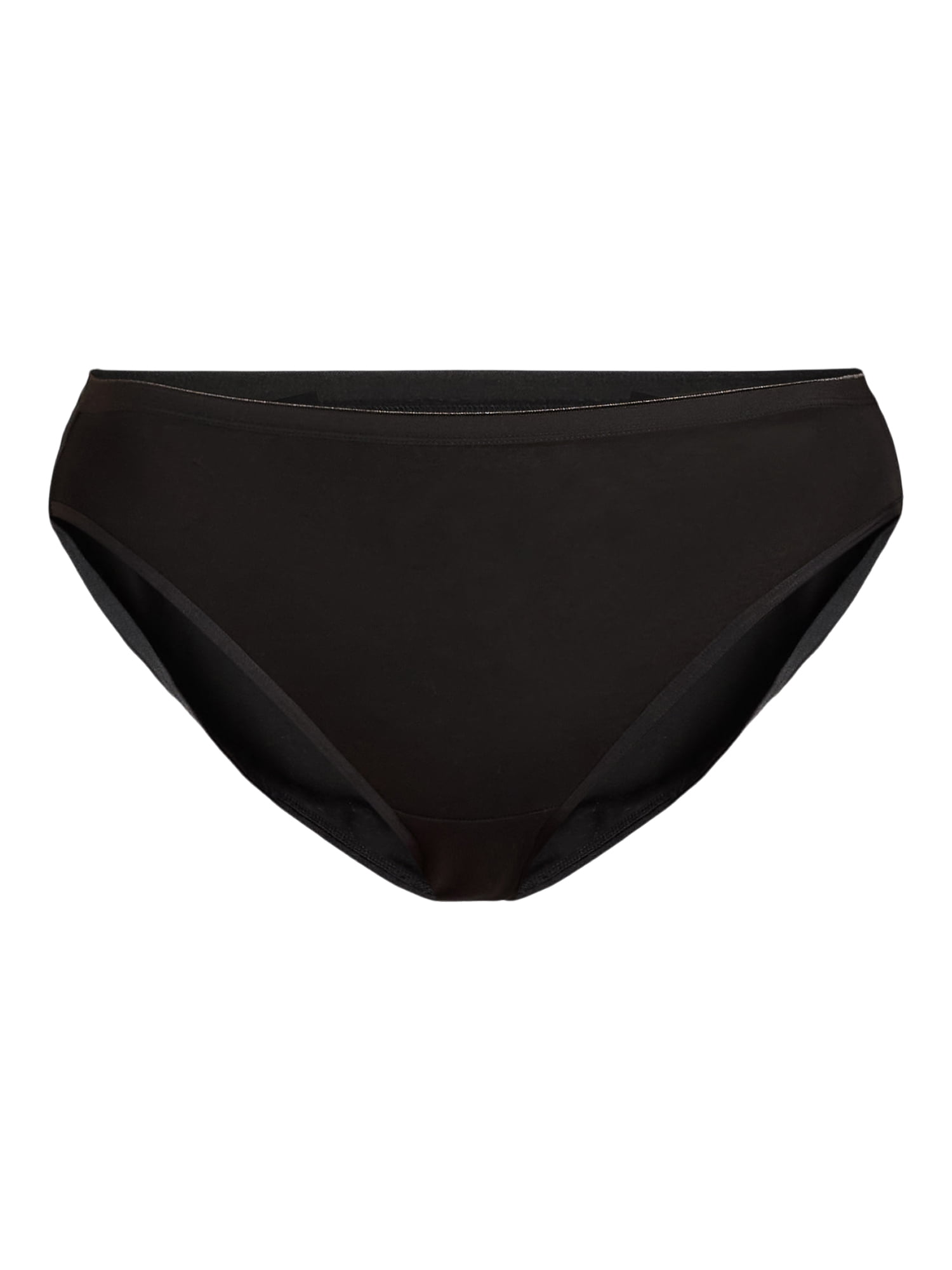 Joyspun Women's Cotton-Blend Hi-Cut Bikini Panties, 6-Pack, Sizes S-XXXL