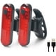 thumbnail image 1 of Luces traseras para bicicleta: 2 luces traseras para bicicleta, recargables por USB, COB LED, impermeables, 4 modos de iluminación para garantizar la seguridad y la visibilidad., 1 of 5