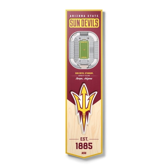 YouTheFan NCAA Arizona State Sun Devils 8x32 Stadium View Banner