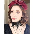 thumbnail image 3 of Conjunto para mujer, gargantilla gótica negra, conjunto de pulsera y collar, gargantilla gótica de Halloween, collares para mujer, accesorios de pulsera gótica, 3 of 5