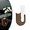 Type U, variant on Car Vase Vent Clip, Mini Flower Car Vase Clip Wood Plant Holder Glass Tube Air Vent Decor Interior Accessories Decoration (Light Brown U)