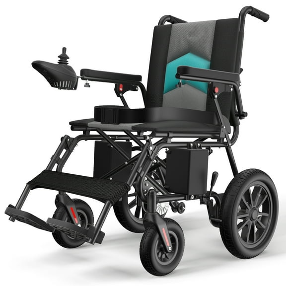 COOLHUT Electric Wheelchair, 20 Miles Long-Range (350LBS) Lightweight Portable Electric Wheelchair for Adults, Smart Motorized Mobility Scooter with 360° Joystick, 8-Years Warranty