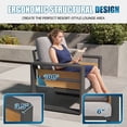 thumbnail image 4 of Clouddwell 7-Seats Aluminum Patio Furniture Set, Outdoor Metal Sofa Conversation Set with Coffee Table for Pool Garden Porch Backyard, Light Gray, 4 of 7