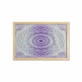 thumbnail image 1 of Grey and Purple Wall Art with Frame, Ombre Mandala Abstract Art Cosmos Theme Sign Design Print, Printed Fabric Poster for Bathroom Living Room, 35" x 23", Violet, by Ambesonne, 1 of 2