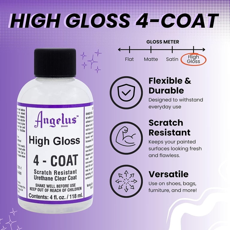 Angelus, High Gloss Clear Coat, AG904-04-000, 4 oz - Walmart.com