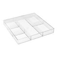 thumbnail image 2 of MAINSTAYS Plastic 6-Section Clear Drawer Organizer, Multiple Compartments,Perfect Storage for School and Office Products, Crafting or Kitchen Gadgets, 2 of 7
