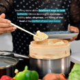 thumbnail image 3 of Bamboo Steamer Basket 10 inch - Dumpling Steamer - 2 Tier Asian Food Steamer - Bun Steamer - Perfect for Vegetable, Rice, Fish or any other Healthy Food, 3 of 6