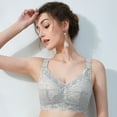 thumbnail image 6 of AILIVIN Wireless Bras for Women Full Figure Minimizer Women's Lace Bra WireFree Lifting Up Full Support Lightly Lined Cup Full Coverage No Back Fat Comfy No Wire Womens Bras Light Gray 44C 44 C, 6 of 8