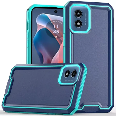For Motorola Moto G Play 2024 XT2413V Slim Shockproof Hybrid Cover Cellphone Case - Modern Fused Blue