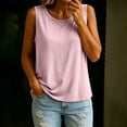 thumbnail image 2 of Womens Tank Tops with Built In Bras Padded Sleeveless Tank Tops Loose Comfy Summer Tops Trendy Camisole Top Pink XL, 2 of 9