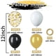 thumbnail image 2 of 50pcs 12 inch black gold latex balloon set birthday graduation party decoration sequin balloons, 2 of 4