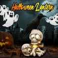thumbnail image 2 of Drses‌‌ Halloween Skull Crow Lantern Jack-O'-Lantern With LED Lights Home Decorations, 2 of 7