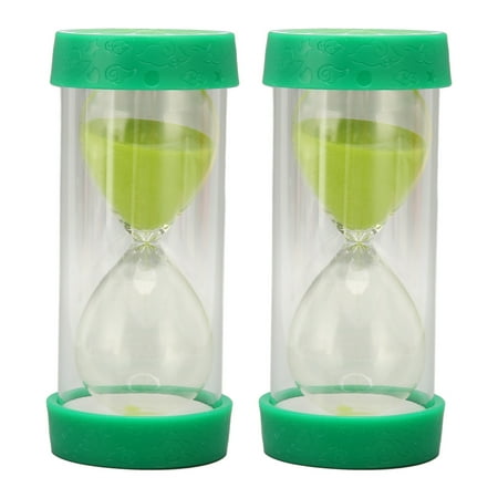 

2Pcs Sand Timer 30 Minutes Cartoon Style Drop Resistant Plastic Bright Colors Sand Clock for Kitchen Classroom Office