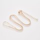 thumbnail image 1 of 5Pcs Brass Square Snake Chain Necklace Minimalist Necklace Fashion Jewelry with Lobster Clasps for Men Women Trendy Wedding Birthday Gift Light Gold 18.5 inch(47.2cm) 1mm, 1 of 3