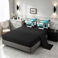 thumbnail image 4 of Manfei Abstract Grid Full Size Bedding Sets, Teal Checkered Full Size Bed in a Bag, Black Reversible 7 Pieces, 4 of 6