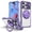 Purple, variant on Sanwo for iPhone 17 Pro Max Case, Rugged PC+TPU Shockproof Protective Cover with 360° Rotating Kickstand, Wireless Charging Compatible,Black