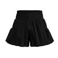 thumbnail image 5 of WAYUTE Women's Shorts Elastic Waist Solid Color Sports Fitness Skorts with Pockets Running Tennis Shorts, 5 of 5
