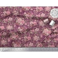 thumbnail image 2 of Soimoi Tissu Popeline de Coton Imprimé Feuilles & Roses Tissu de Couture au Mètre 42 Pouces de Large, 2 of 3