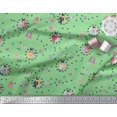 thumbnail image 2 of Soimoi Tissu Georgette Viscose Vert Femmes, Bijoux et Ventres Tissu Imprimé Mode 1 Yard 42 Pouces de Large, 2 of 2
