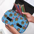 thumbnail image 6 of Sikiie Cute Puppy Print Flip Double-layer Pencil Case, All-purpose Stationery Bag for Study and Office, Zipper Design, Unisex, 6 of 7