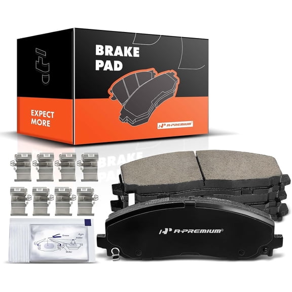 A-Premium Front Ceramic Brake Pads Set Compatible with Chrysler, Dodge, Jeep, Ram and Volkswagen Models - Grand Caravan, Town & Country, Journey, C/V, Routan, Pacifica, Gladiator