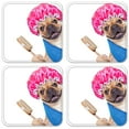 thumbnail image 1 of Vinyl Drink Coasters - Set of 4 - Shower Dog, 1 of 3