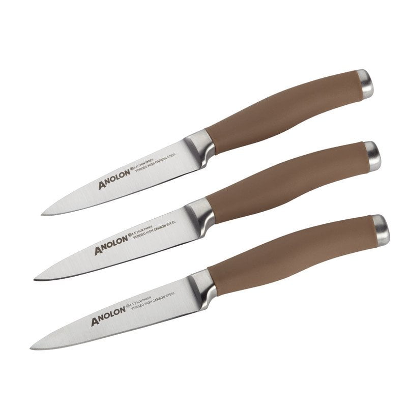 Anolon SureGrip Cutlery 3 Piece Stainless Steel Cutlery Set in Bronze