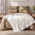 thumbnail image 4 of U by Bedsure Fleece Blankets Throw Size Cream, 300GSM Lightweight Plush Fuzzy Cozy Soft , 50x60 inches, 4 of 10