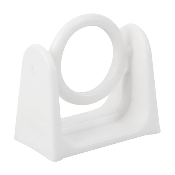 360 Rotating Ring Curtain Rod Brackets, No Drilling 1 inch Round Hole Curtain Pole Bracket, Unlimited Installation Angle, 1.9x1.5 in Self Adhesive Tension Curtain Rod Holders Hangers,White
