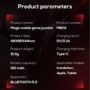 TINYSOME Mobile Game Controller Joystick Bluetooth-compatible5.0 Connection for Android-iOS Cellphone with Remappable Button