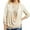 Khaki, variant on Womens T Shirt Ladies Solid Sequined Long Sleeve Loose Smocked 2 Piece Top Breathable Tshirts Women Pink L