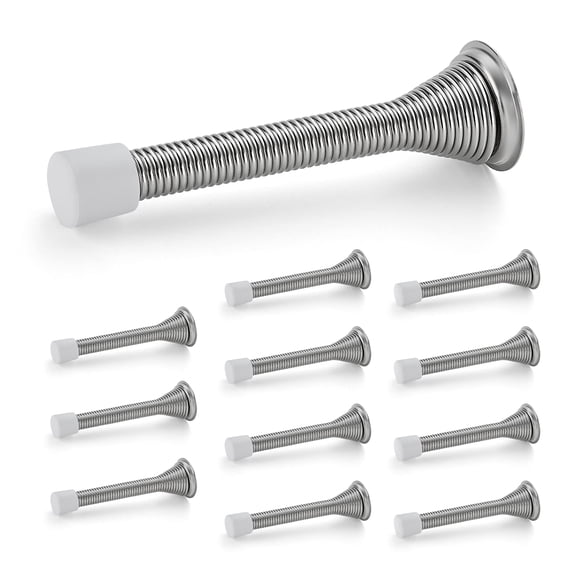 Tapones de puerta Ravinte Spring con parachoques de goma, paquete de 12