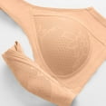 thumbnail image 4 of Penkiiy Daisy Bras for Older Women Front Closure No Underwire Supportive Bras Plus Size Push Up Bras Breathable Cotton Bras Beige, 4 of 5
