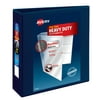 Avery Heavy-Duty View 3 Ring Binder, 3" One Touch EZD Rings, 3.5" Spine, 1 Navy Blue Binder (79803)