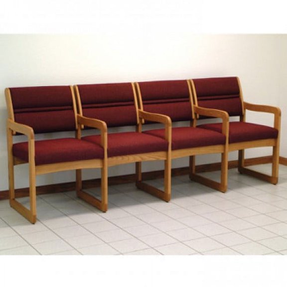 FixtureDisplays® Valley Four Seat Chair w/Center Arms 1040539