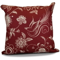 Simply Daisy 16" x 16" Traditional Bird Floral Floral Print Pillow