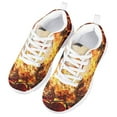 thumbnail image 3 of Pzuqiu Fire Print Walking Shoes Girls Size 11 Lightweight Casual Running Shoes Kids Breathable Tennis Shoes Lace Up Sneakers, 3 of 5