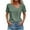 Tshirts-Army Green, variant on Meichang Summer T Shirts for Women Vintage Embroidery Eyelet Tops Irregular V Neck Henley Shirts Button Solid Dressy Casual Tunic Blouses