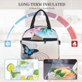 thumbnail image 4 of Naloa Butterfly In Blossoms Zen Print Lunch Bag for Women & Men Insulated Lunch Box or Cooler Lunch Tote Bags for Work, Travel, Outdoor, 4 of 5