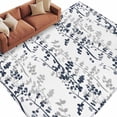 thumbnail image 2 of Dark Blue Grey Botanical 5'x7' Area Rug, Spring Floral Summer Farmhouse Washable Non-Slip Soft Rugs, Low-Pile Large Carpet for Living Room Bedroom Dining Room, Non-Shedding Accent Rug, 2 of 9