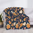 thumbnail image 3 of Goofa Gingerbread Delights Pattern Fleece Throw Blanket for Couch, Soft Checkered Flannel Blanket for Sofa, Warm Cozy Decorative Blanket Fall Decor Gift-40"x30", 3 of 6