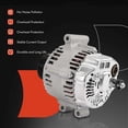 thumbnail image 6 of A-Premium Alternator Compatible with Honda Civic 2002 2003 2004 2005 2.0L, 12 V 80A 7-Groove Pulley Clockwise, Replace# 31100PRA003, CJX67, 6 of 9