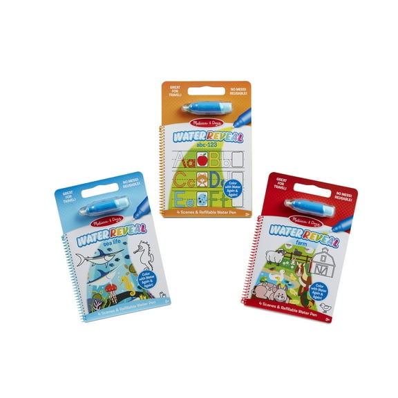 Melissa & Doug Water Reveal Bundle Farm-abc123-sea Life