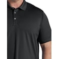 thumbnail image 3 of Big and Tall Essentials by DXL Men's Solid Golf Polo Shirt, Black, 6XLT, 3 of 6