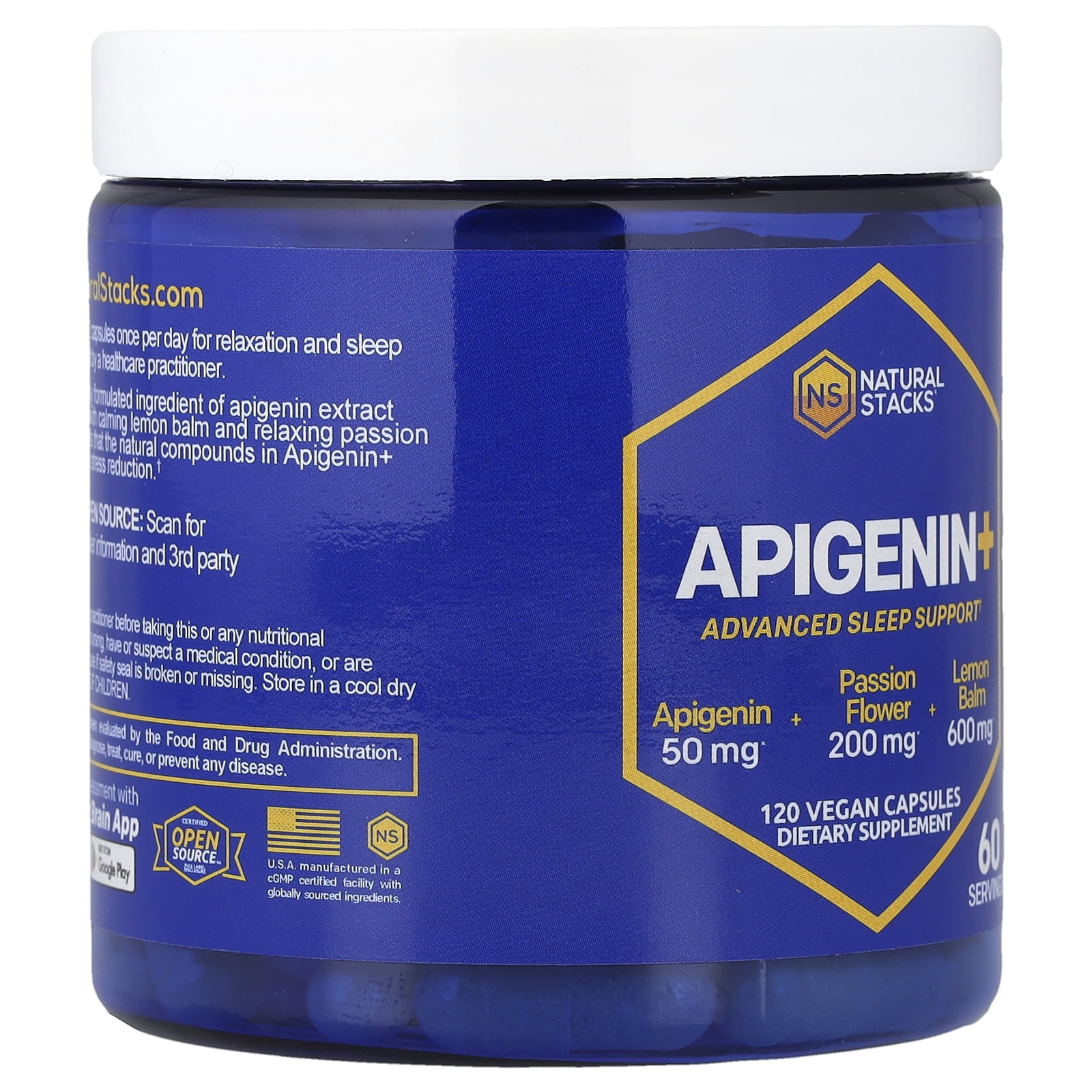 Natural Stacks Apigenin+, 120 Vegan Capsules