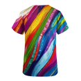thumbnail image 4 of Puntoco Liquidación de blusas cortas para mujer, moda informal para mujer, cuello en V, estampado, manga corta, bolsillo, vestido de enfermera, 4 of 5